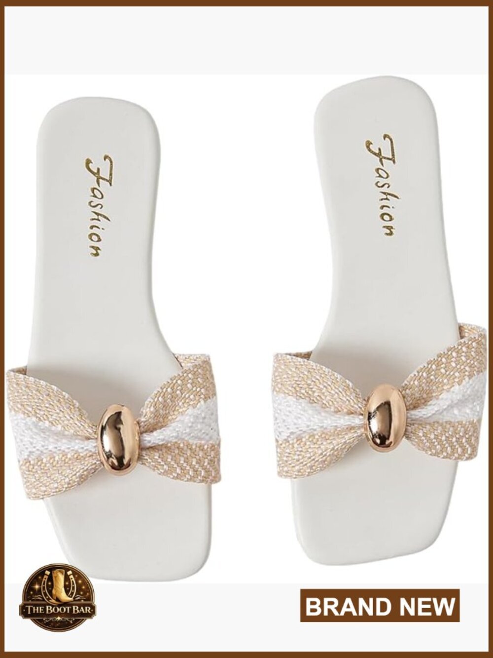 Crochet Flat Sandals Dressy Boho Braided Square Toe Slides Vacation